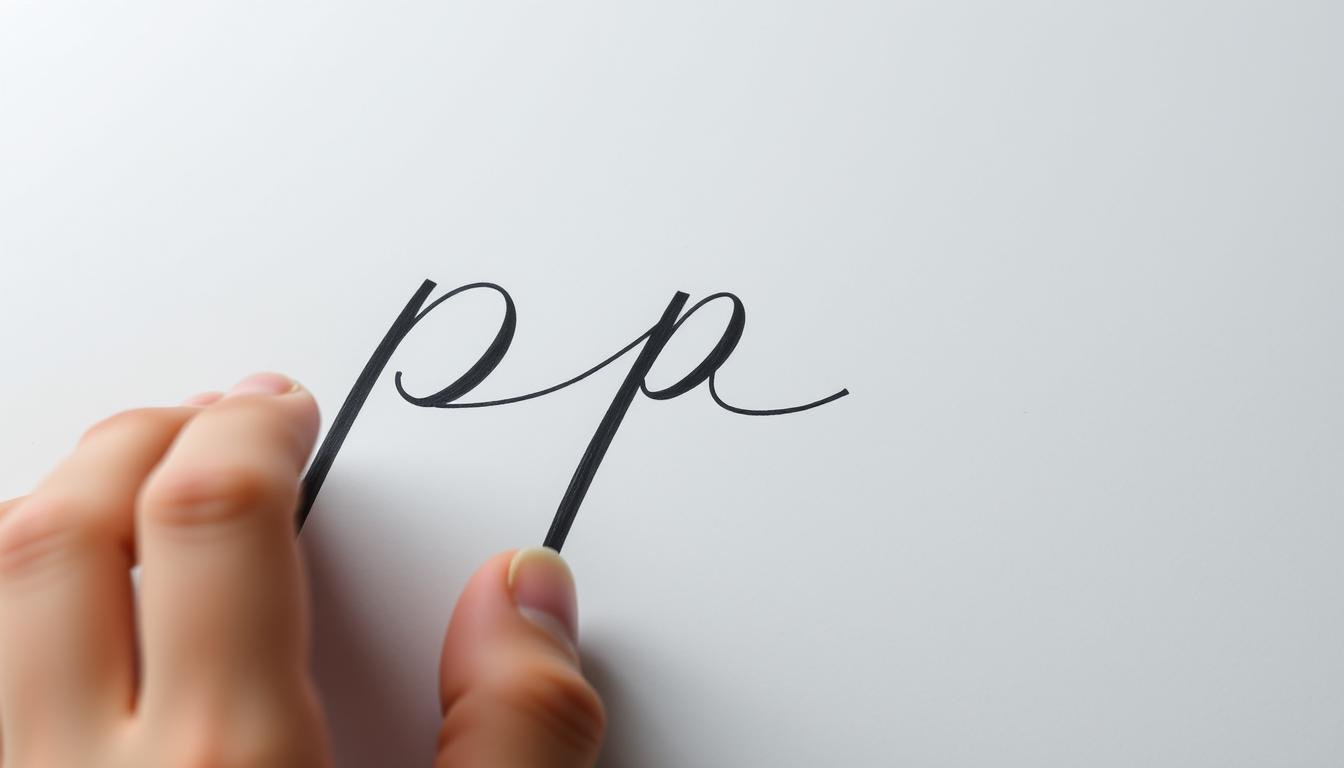 p in cursive